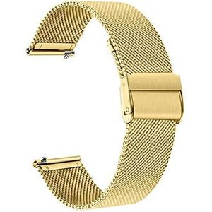 Roestvrijstalen bandjes passen for Garmin Forerunner 55 245 645m Smart Watch Band Metal Armband Riemen Compatible With aanpak S40 S12 S42 Correa (Color : Style 2 Gold, Size : For Vivomove HR)