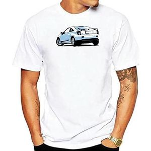 Celica car Mens T-Shirt Men t Shirt White overhemden(Small)