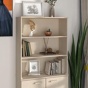 AUUIJKJF Kasten & Opslag Top voor Highboard HAMAR Honing Bruin 85x35x100cm Massief Houten Grenen Meubels