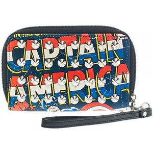 Portemonnee - Marvel - Captain America Bezaaid Zip Around Nieuwe gelicentieerde gw13axmvl