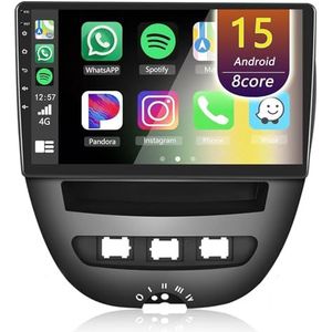 Android Radio voor Toyota Aygo/Peugeot 107/Citroen C1 2004-2014, 10.1 inch Touchscreen Autoradio met Wireless CarPlay Android Auto Bluetooth WIFI(4Core(1+32GB))