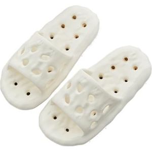 Cloudies slippers voor dames, Damesbadslippers - Binnen-/buitenhuishoudschoenen voor dames en heren | House Slides douchesandalen(White,41 EU)