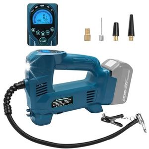 Bycpower Accucompressor Voor Makita 18V - 160 PSI Luchtpomp Met Auto Aansluiting, LED-Lamp En Automatische Stop