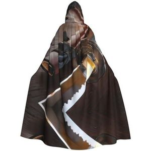 WURTON Japan Samurai Zwaard Carnaval Kostuums Voor Volwassenen Cosplay Cape Kostuums Mantel Met Capuchon Voor Vrouwen Mannen 185cm