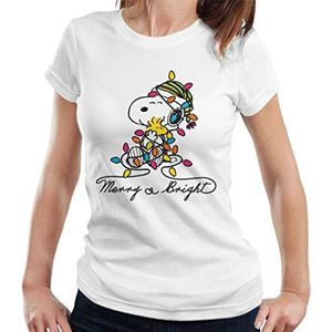 Peanuts Vrolijk en helder Snoopy T-shirt voor dames - wit - M