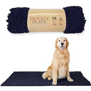 My Doggy Place Ultra absorberende microvezel hond deurmat XL loper (152cm x 91cm) marineblauw
