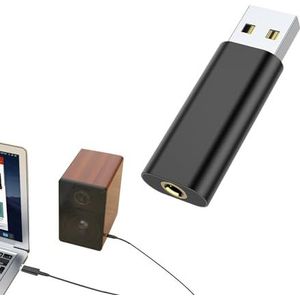 tongfeng Externe geluidskaart, 3,5 mm Aux naar USB Plug and | Universele USB-headsetadapter, drivervrije USB-audio voor game, League of Legend, headset