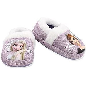 Disney Frozen 2 Elsa Anna Girls Toddler Plush A-Line Slippers (Purple, 13-1 M US Little Kid)