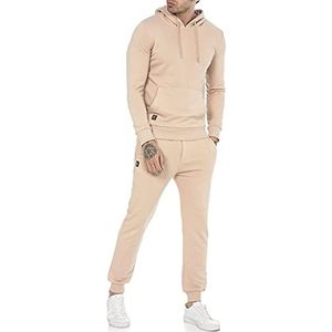 Redbridge Joggingpak voor heren, joggerset, trainingspak, sweatbasic, beige, L