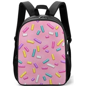 Roze Donut Glaze Lichtgewicht Rugzak Reizen Laptop Tas Casual Dagrugzak voor Mannen Vrouwen