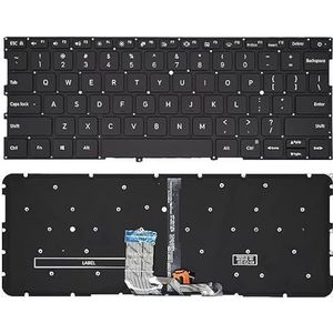 Russisch Engels Laptoptoetsenbord voor Xiaomi MI Air 13,3 inch met achtergrondverlichting 9Z.ND7BW.601 MK10000039161 zilver(US Black Backlight)