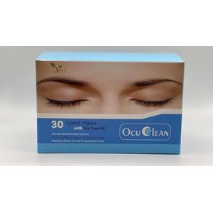 Ved Ooglid & wimperdoekjes voor perioculaire behandeling bij volwassenen en kinderen. Veilig en natuurlijk verwijderen puin voor wimpers en oogleden, vooraf bevochtigde steriele doekjes, (Pack van 4)