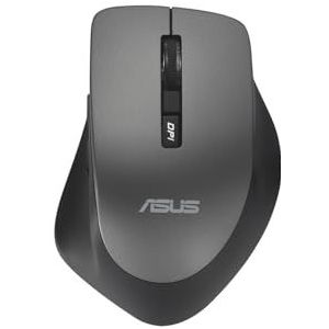 ASUS WT425 Draadloze muis, 1600 dpi, ergonomisch, rechtshandig, USB 2.0, stil, instelbare gevoeligheid, kleur grijs, compatibel met Windows