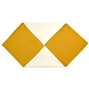 KraftKids Deken voor babyzitje in dubbele crêpe geel modder, 100 x 100 cm grote babydeken, pluizig warme fleece deken