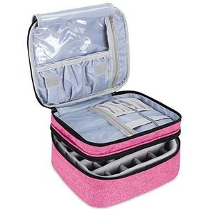 Luxja Opbergdoos voor nagellak, organizer voor nagellak, roze