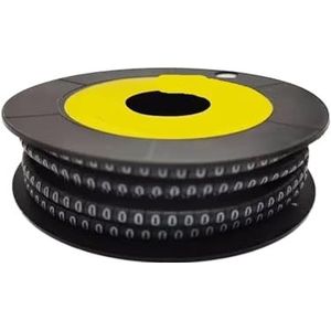 Kleurrijke draadnummermarkering, Draadmarkeringslabels 0-9 Nummer 2,5 mm2 Spiraalwikkeling Multicolor 18AWG-12AWG 250-1000 stuks(No.0,EC 1)
