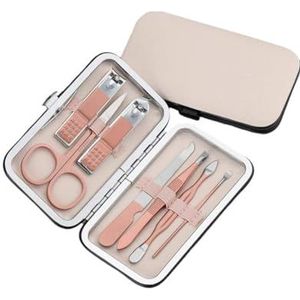 Wangyaohan Nagelverzorgingsset nagelknipper set en wenkbrauwverzorgingsgereedschap roestvrij staal reizen persoonlijke verzorgingsset 7-delige set roségoud