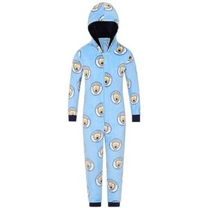 MANCHESTER CITY Voetbalclub Jongens Fleece Slaappak Kids All in One, Blauw, 6-7 jaar