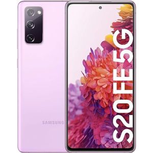 Samsung Galaxy S20 FE 5G Smartphone, 6,5 inch Super AMOLED-display, 4.500 mAh accu, 32 MP selfiecamera, Fan Edition - Duitse versie (lavendel, 128 GB met 5G)