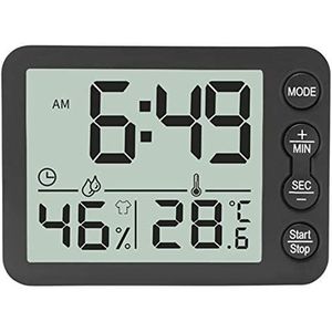 Thermometer hygrometer Binnentemperatuur en vochtigheidsmeter Grote Schermklok Creatieve Wekker Keuken Elektronische Countdown Timer Thermometer hygrometer voor binnen