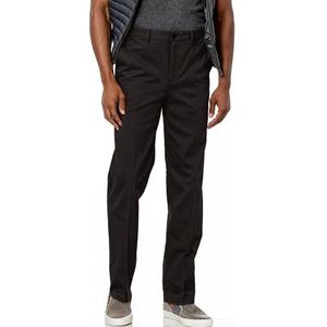 Savane Men's Flat Front Stretch Ultimate Performance Chino Pants with Expandable Waistband (Waist Size 30-40 Big & Tall), 48W x 32L Big Tall, Ultimate Black