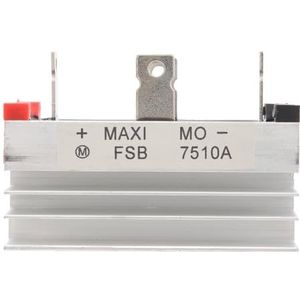 Feiouna Aluminium Heatsink Base Enige Fase Brug Gelijkrichter Diode 75A 1000V