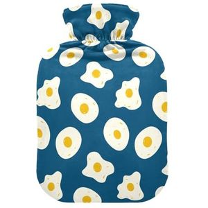 LI ZHI XIN PVC warmwaterkruik met fluwelen deksel 1L 2L kleine middelgrote ei patroon