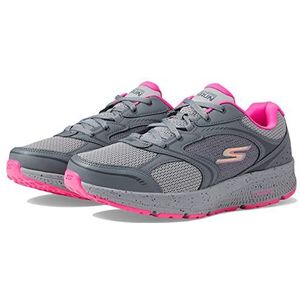 Skechers Go Run Consistent-Vivid Horizon Sneakers voor dames, grijs/roze, 40 EU breed, grijs/roze, 40 EU Breed