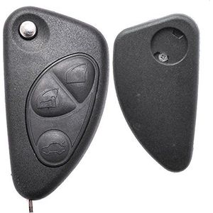 Klap sleutel behuizing radiosleutel afstandsbediening autosleutel 3 toetsen compatibel met ALFA Romeo