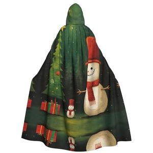 DURAGS Kerstboom Sneeuwpop Volwassen Hooded Mantel, Vampier Mantel, Rollenspel Mantel Voor Onvergetelijke Thema-Evenementen En Feesten