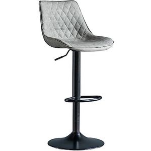 Barkrukken Barkrukken Met Pu-lederen Kussen Barstoelen Hoge Rugleuning Tegenkrukken Verstelbare Draaibare Barstoelen Barkruk (Color : Grey, Size : 1Pieces)