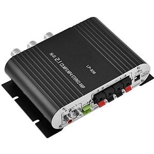 Sorand Auto Stereo Versterker, Mini HiFi 2.1 Stereo Bass, Digitale Versterker voor CD MP3 MP4 Motorfiets Auto (Zwart)