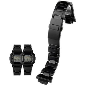 Lichtgewicht composiet kunststof stalen horlogeband geschikt for Casio DW5600/GA-2100/GW-M5610/DW-6900 Modificerende kettingen 16MM kunststof armband