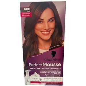 Perfect Mousse permanente schuimkleuring, 600 lichtbruin, 3-pack (3 x 1 stuks)