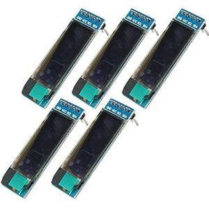 x5pcs 0.91 Inch Blue 128X32 OLED LCD LED Display Module| 5 unids 0.91 Pulgadas 128x32 IIC I2C Pantalla OLED LCD Azul DIY M贸dulo OLED SSD1306 Driver IC DC 3.3V 5V para