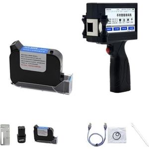 Draagbare inkjetprinter 12,75 mm Smart Touch Screen Handheld Inkjet Printer Batchnummer QR Code Logo Kleine Printer Draagbaar (Color : Printer- 1 ink, Size : 1)