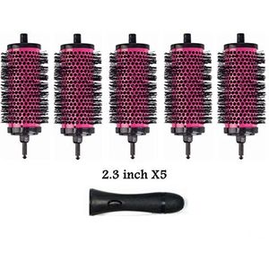 LIGICKY Blowout Brush Set met 2,3 '' Afneembare Vaten Ronde Borstels Haar Styling Tool, 1 Handvat 5 Vaten, Groot