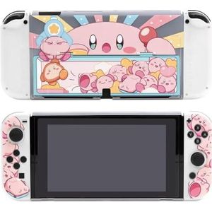 ENFILY Voor Cute Cappy's Doll Machine Zachte Schokbestendige Dockable Cover Case Compatibel met Nintendo Switch OLED, Duurzame Krasbestendige Shell voor Joycon, Siliconen Beschermende Skin Set