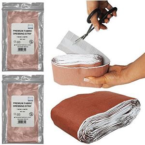 Steroplast Grote lengte 5 m zelfklevende EHBO-stof gips dressing strip, 7,5 cm breedte - Twin Pack