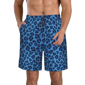 FRGMNT Meerdere Symbolen Print Mannen Sneldrogende Zwemshorts Strand Korte Board Spa Trunks Stretchy Gym Shorts Surfen Korte, Luipaard Huid Dier, XXL