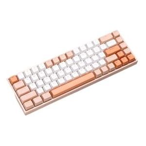 PYRIOLHI Keyboard - PYRIOLHI-Ladies Keyboard -68 Bluetooth Mechanical keyboard - Wireless three-mode tablet office laptop keyboard - Silent keyboard(Orange)