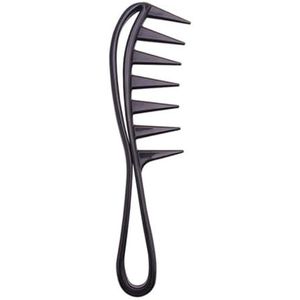 Salon haar knippen kam ontwarren brede tanden kammen professionele mannen olie hoofd kapsel borstel kapperszaak anti-wirwar kam (maat: zwart)