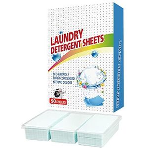 Waswasmiddel lakens - 90 stuks wasmiddel laken diepe vlekken verwijderen wasmiddel laken strip waszeep laken voor reizen, appartementen, slaapzalen