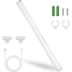 Colexy Led-spiegellamp 30 cm, led-make-uplamp voor spiegel, spiegellamp badkamer, wit, 5 W, dimbaar, draagbare led-make-upspiegel, verlichting met zuignap, touch-schakelaar, opladen via USB