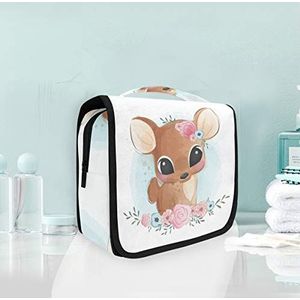 Hangende opvouwbare toilettas roze bloem konijntje muis make-up reisorganisator tassen tas voor vrouwen meisjes badkamer