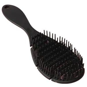 Vierkant Hol Haar Hoofdhuid Massage Kam Haarborstel Antistatisch Nat Droog Krullend Ontklitter Haarborstel Nylon Salon Haarstyling Tools(Hollow comb E)