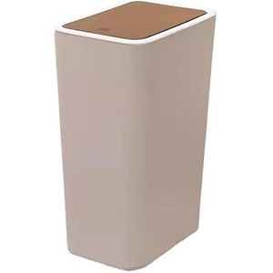 Prullenbak, Plastic Kleine Prullenbak Prullenbak, Vuilniscontainer Mand for Badkamers, Wasruimte, Keukens, Kantoren, Slaapzalen (Size : 8L, Color : Cream color)