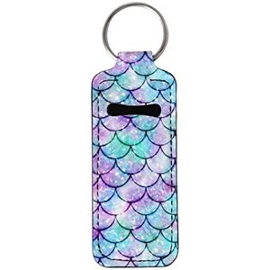 SEANATIVE Zeemeermin Schaal Gradient Chapstick Houder Sleutelhanger Lippenbalsem Mouw Voor Vrouwen Meisjes Lipstick Opslag Pouch Met Sleutelhanger