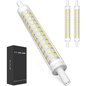 R7S LED 118mm lamp, dimbaar, 900LM, 9W LED Equivalente R7S 118mm 70W halogeen lampen, constante stroom IC heeft lamp geen strobe, AC100-230V (Color : Bianco naturale, Size : 118MM 2pcs)
