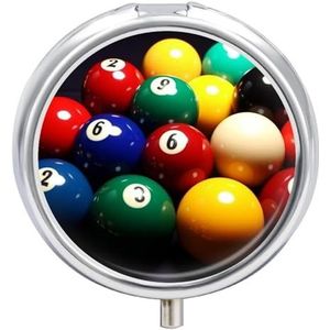 Reizen Pillendoos Pil Case Kleur Biljart Draagbare Pil Container Kleine Pillendoos Pil Organizer Pocket Geneeskunde Doos Dagelijkse Pil Dozen Mini Pil Organizer